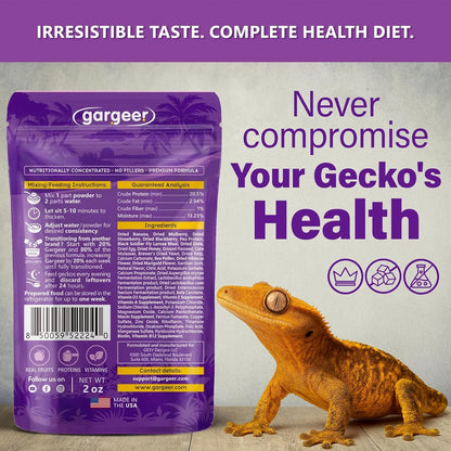 Gargeer 'Picky Geck' Wildberry Burst - Premium Crested Gecko Food | Antioxidant & Immune Support Formula