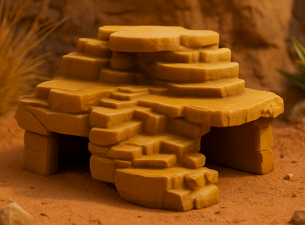 Stepped Mesa – Hide and Climb Reptile Décor